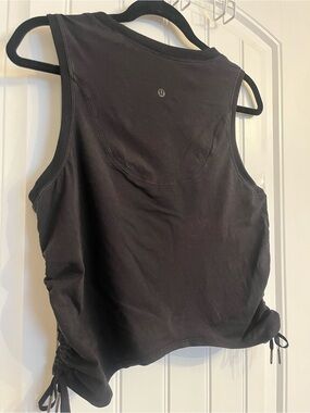 lululemon athletica Black Tank Top with Side Drawstrings - Size 10